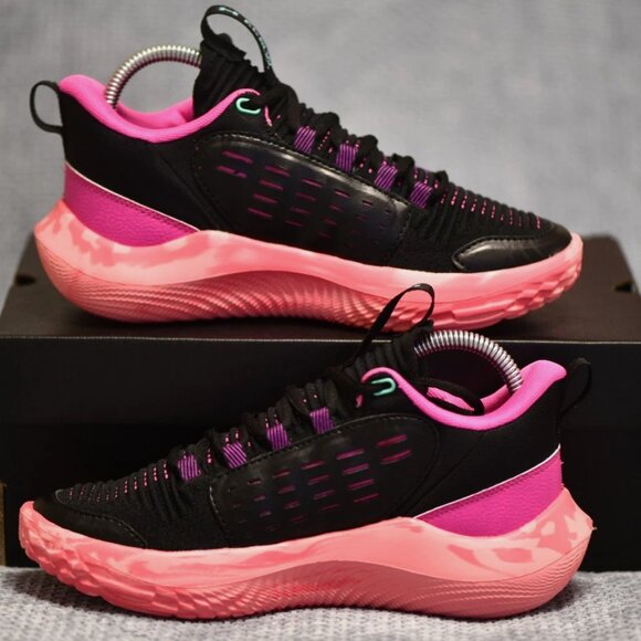 New! Size: 7 Women | Under Armour Flow Breakthru 5 | Black Andromeda Purple - Picture 9 of 16